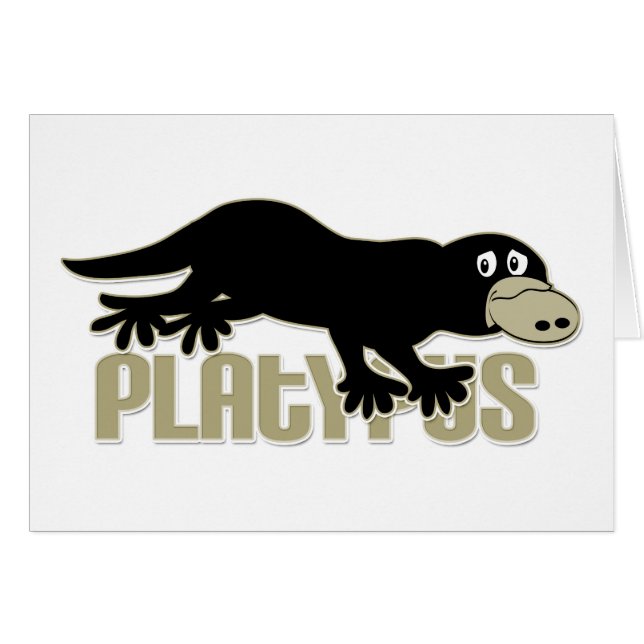 Platypus Hälsningskort (Framsidan Horizontal)