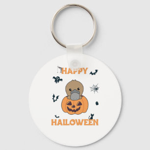 platypus in Pumpkin Sweet Animals Happy halloween Nyckelring