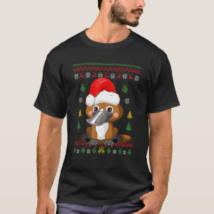 Platypus Julgran Santa Hat Ugly Julafton Duckbi T Shirt