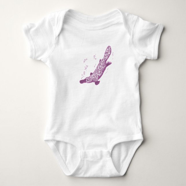 Platypus mauve baby creeper / t-shirt (Framsida)