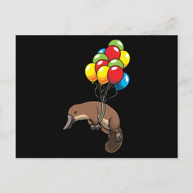 Platypus med Ballons Vykort (Framsida)