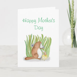 Platypus- och ägg-Mors dag-kort Kort