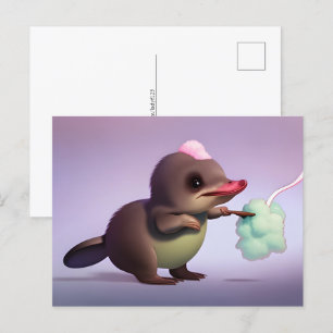 Platypus och bomullskandy, postkorsning vykort