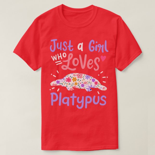 Platypus Platypus Älskare T Shirt (Design framsida)