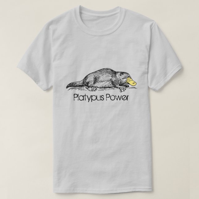 Platypus Power Australian Monotreme Individualitet T-shirt (Design framsida)
