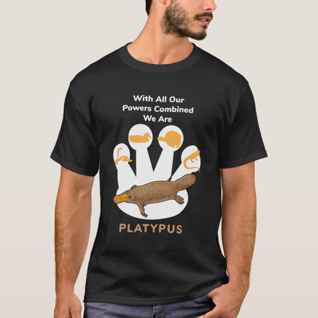 Platypus Power Combined I Cute Platypus Australien T Shirt (Framsida)