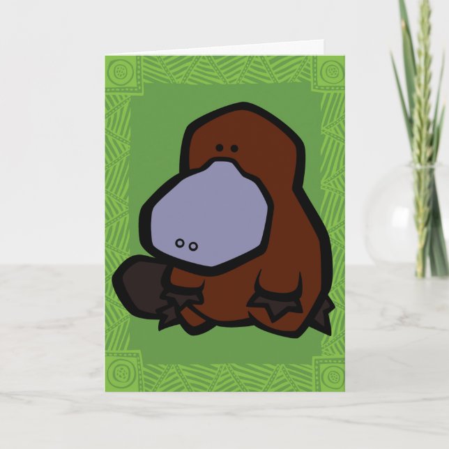Platypus Puzzle Greeting Card Kort (Framsida)