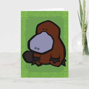 Platypus Puzzle Greeting Card Kort
