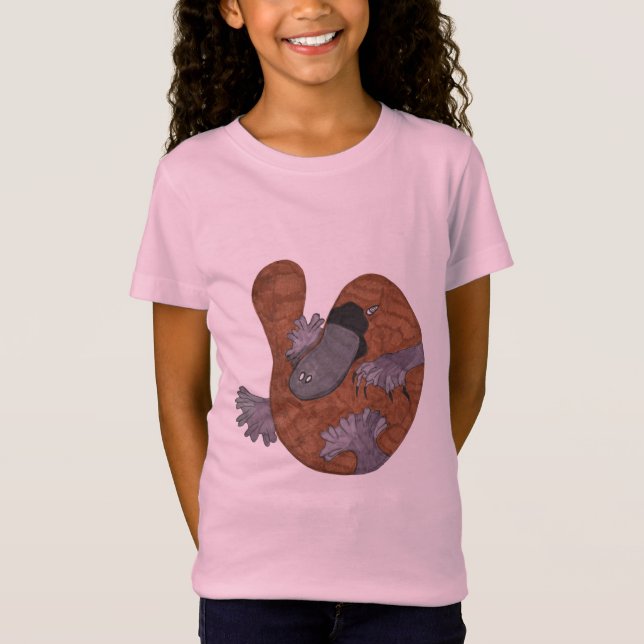 PLATYPUS TECKNAD AUSTRALIA T SHIRT (Framsida)