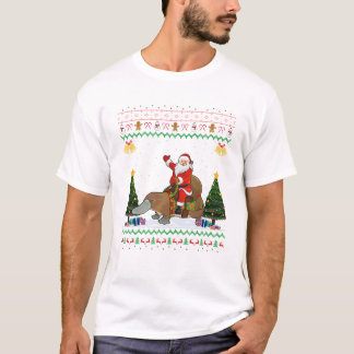 Platypus Ugly Julafton Gift Santa Riding Platypus  T Shirt
