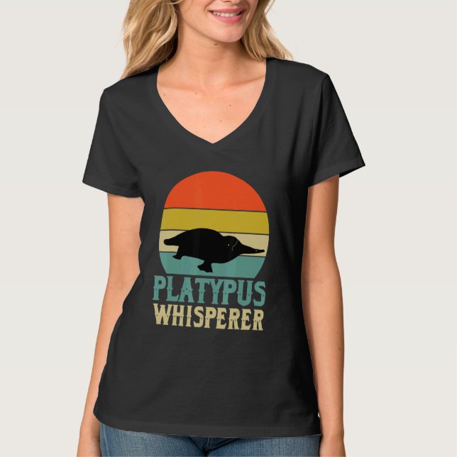 Platypus Whisperer Apparel Platypuses   T Shirt (Framsida)