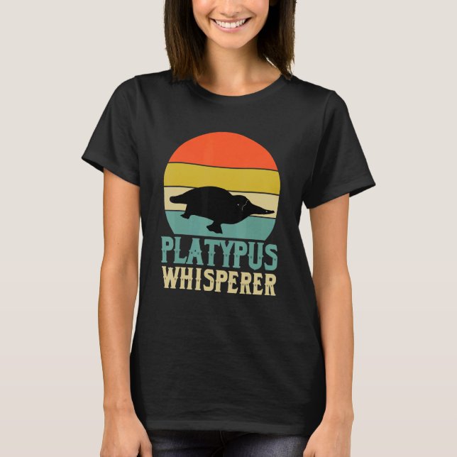 Platypus Whisperer Apparel Platypuses   T Shirt (Framsida)