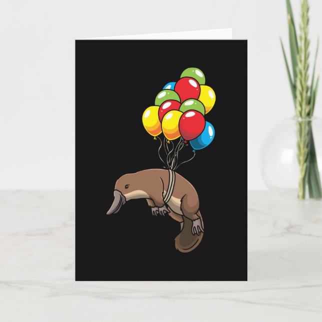 Platypus with Ballons Kort (Framsida)