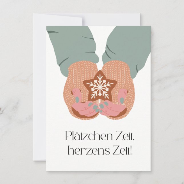 Plätzchen Zeit, Herzens Zeit Tack Kort (Framsida)