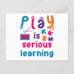 Play är seriös inlärning av förskolelärare vykort
