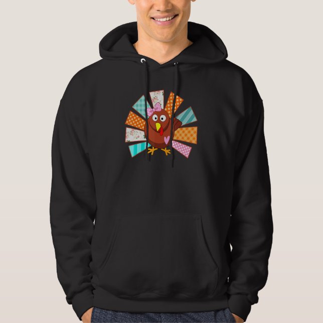 Play Baby Turkiet Girl Thanksgiving Småbarn Kid Hoodie (Framsida)