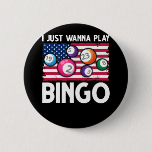 Play Bingo American Flagga Funny Bingo Knapp