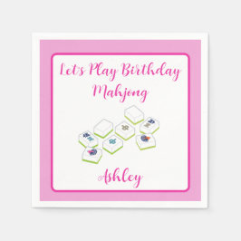 Play Birthday Mahjong PERSONALIZE Pappersservett