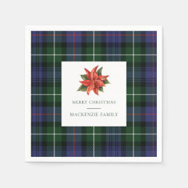 Play Blommigt Rustic Botanical jul Tartan Pappersservett