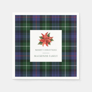 Play Blommigt Rustic Botanical jul Tartan Pappersservett