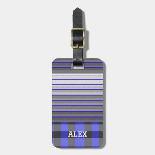 Play Blue Black Grått Rand and Marks Bagagebricka