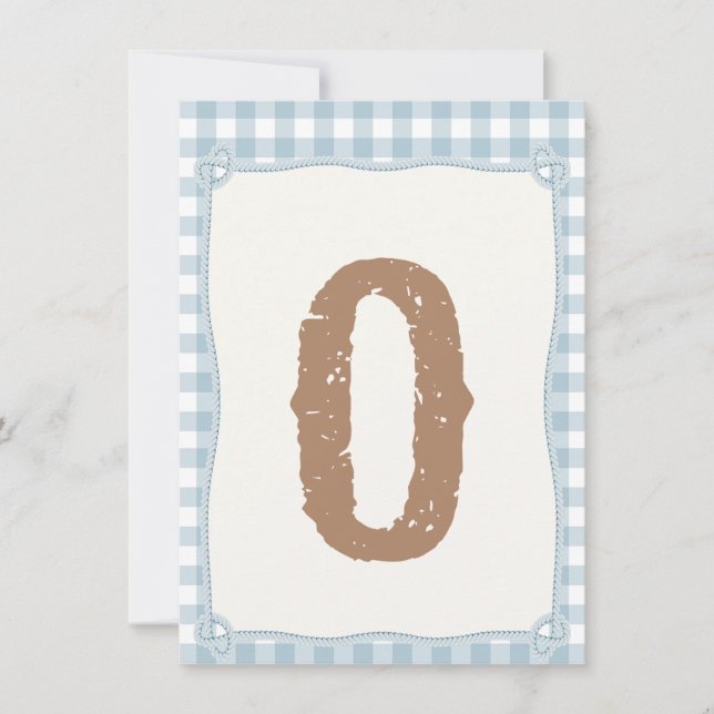 Play Blue First Rodeo Highstol Flagga O Inbjudningar (Framsida)