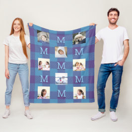 Play Blue Lila Coola Monogram 8 Foto Fleecefilt
