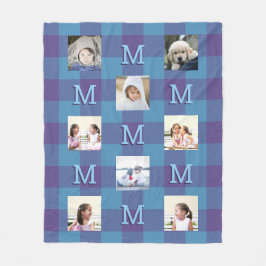 Play Blue Lila Coola Monogram 8 Foto Fleecefilt