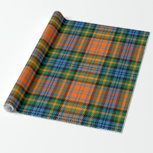 Play Blue Orange Grönt Klan Murray Tartan Presentpapper