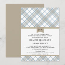 Play Blue & Tan med Monogram Bröllop