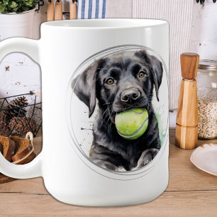 Play Boll - Labrador Puppy - Svart lab Kaffemugg