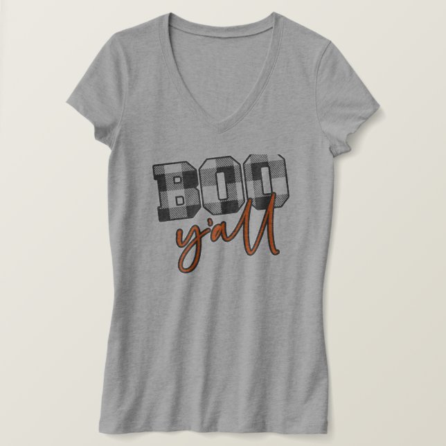 Play Boo Y'all Halloween T Shirt (Design framsida)