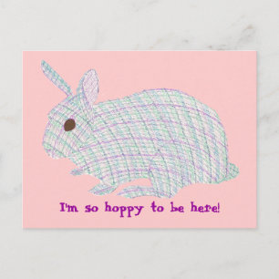 Play Bunny, jag är så hoppfull att vara här för vy Vykort
