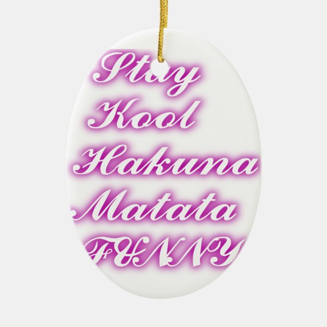 Play Coola Hakuna Matata .png Julgransprydnad Keramik (Framsidan)