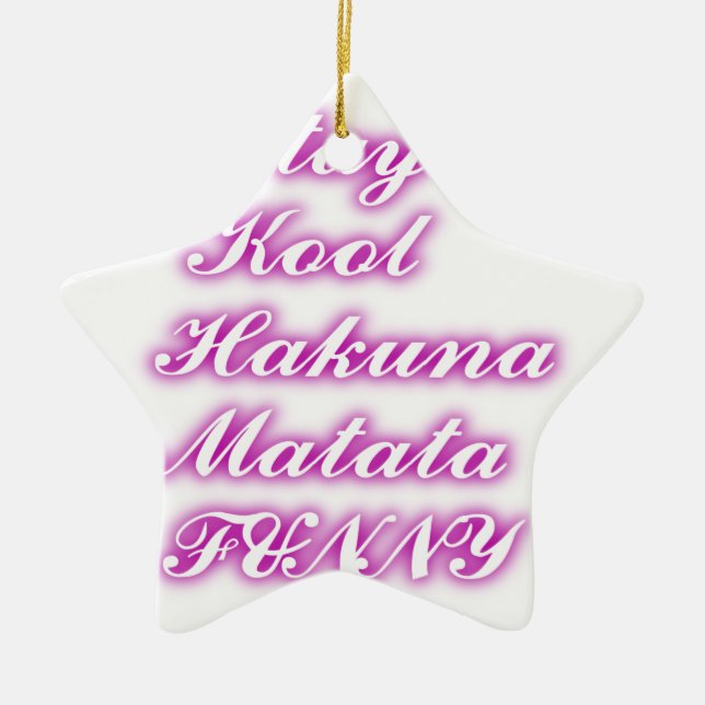 Play Coola Hakuna Matata .png Julgransprydnad Keramik (Framsidan)