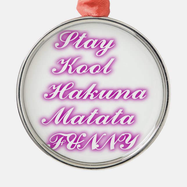 Play Coola Hakuna Matata .png Julgransprydnad Metall (Framsidan)
