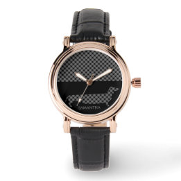 Play Dachshund på Black Armbandsur