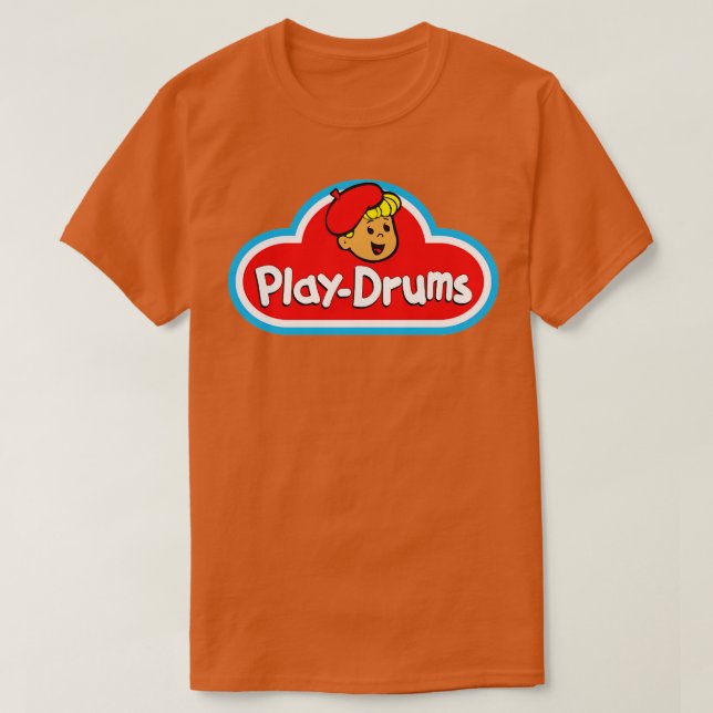 Play Drums PlayDoh stil-Långärmad T Shirt (Design framsida)