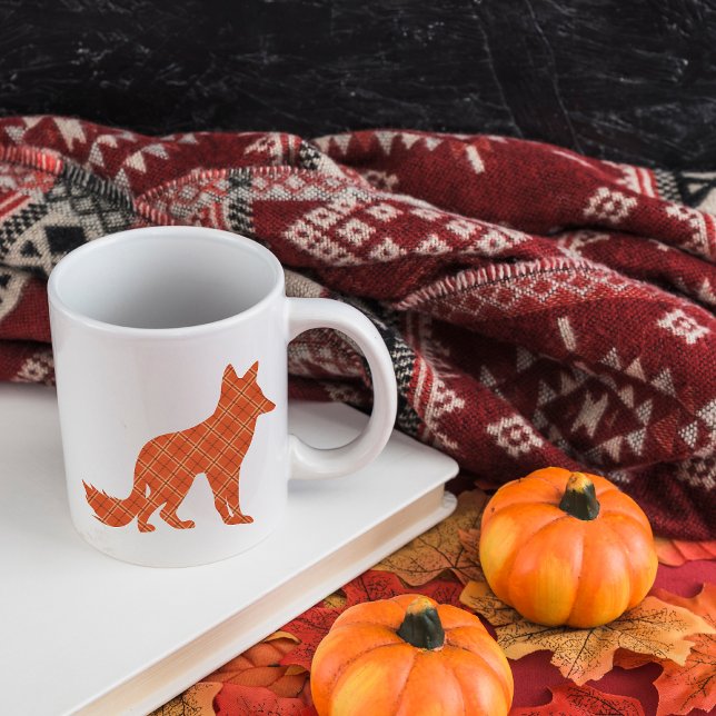 Play Fox Kaffemugg (orange plaid fox
)