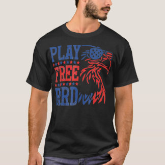 Play Free Bird Patriotic Eagle T 4:e juli USA i T Shirt