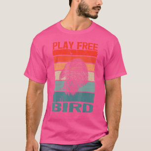 Play Free Bird Patriotic Örn 4 juli Retro T Shirt