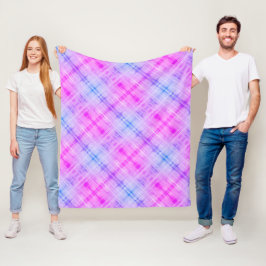 Play Fuschia Blue Boho Fleecefilt
