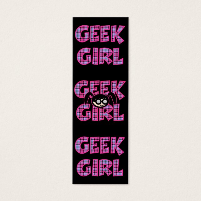 Play Geek Girl Design Bookmark Litet Visitkort (Framsidan)
