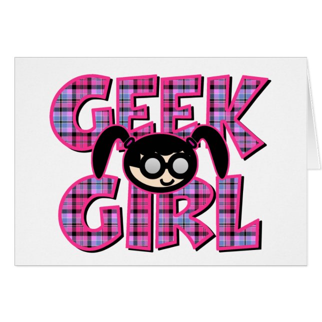 Play Geek Girl med Graphic Hälsningskort (Framsidan Horizontal)