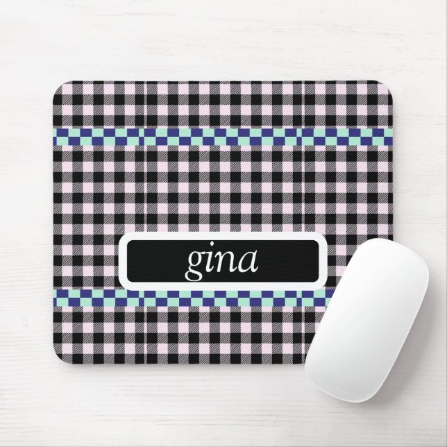 Play Gingham Personlig Musmatta (Med mus)