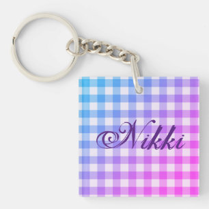 Play Gingham Rosa Blue Modern Simple Lila Namn