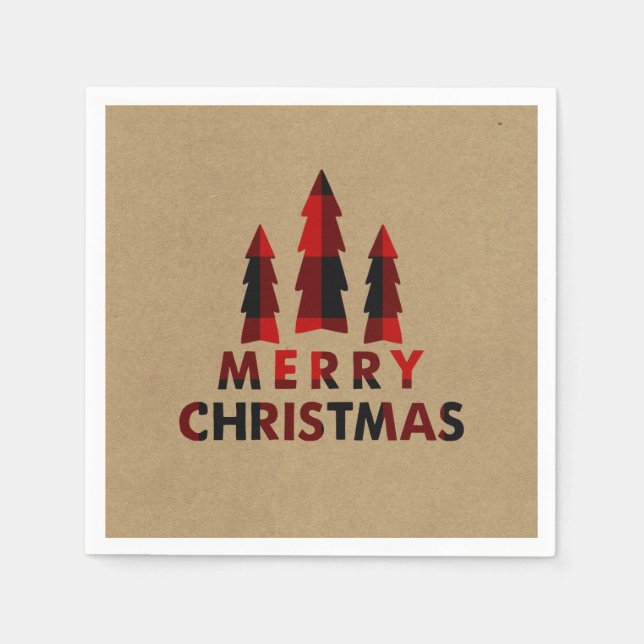 Play Glad helg Julgranar Play Kraft Pappersservett (Framsidan)