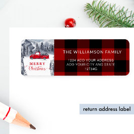 Play God jul Rustic Forest, Lastbil Adress Returadress Etikett