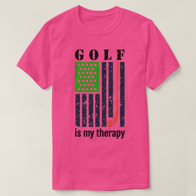 Play golf är min terapi 1 t shirt (Design framsida)
