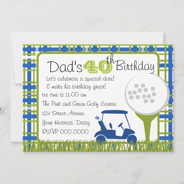 Play Golf Inbjudningar (Framsida)